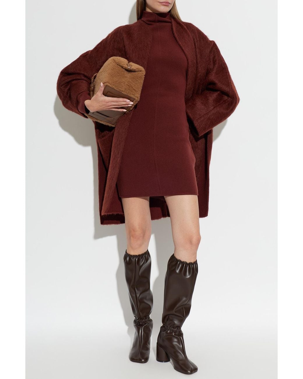 Max Mara Red Wool Dress 'Rracconto'