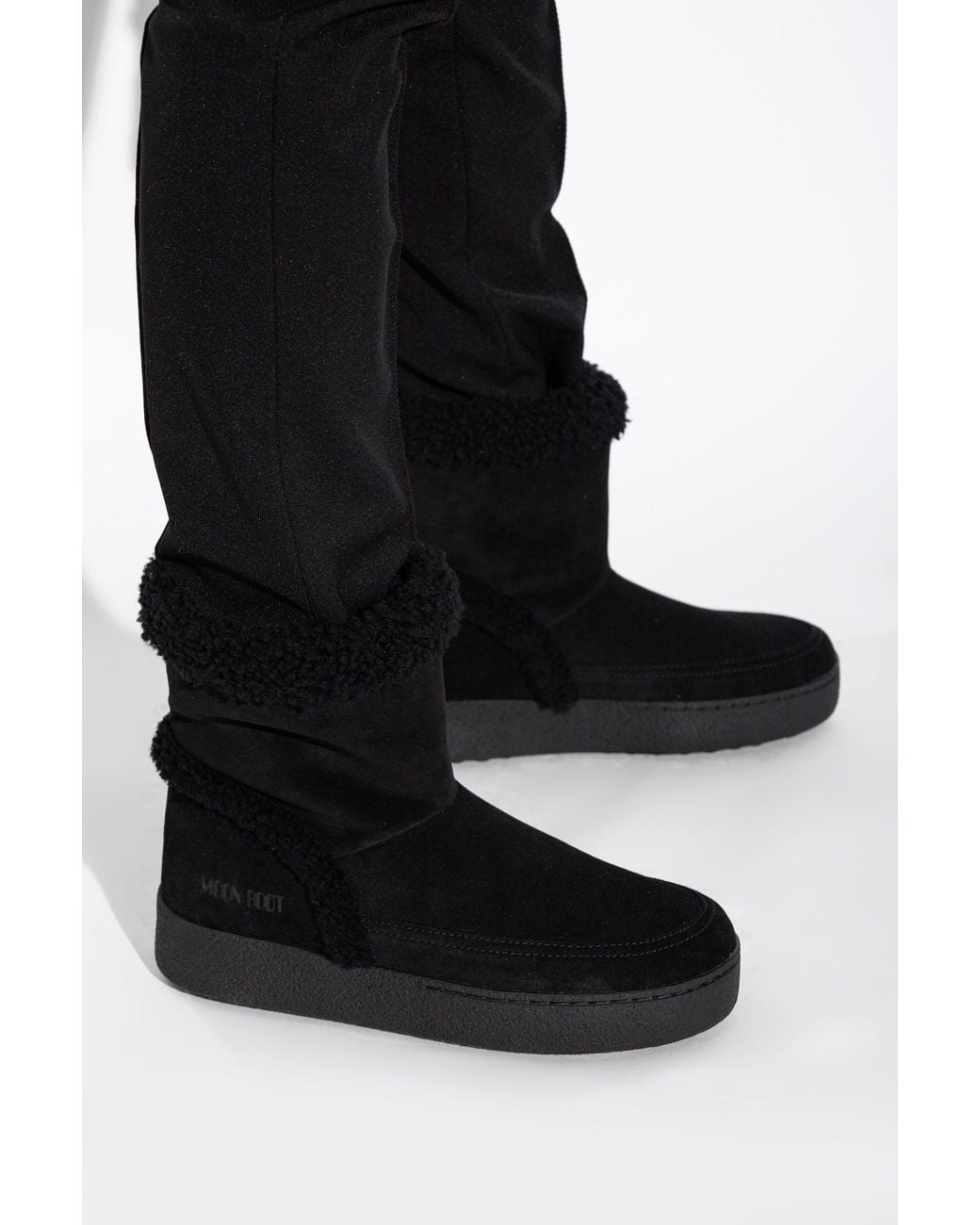 Moon Boot Black "Mb Ltrack Tina" Snow Boots