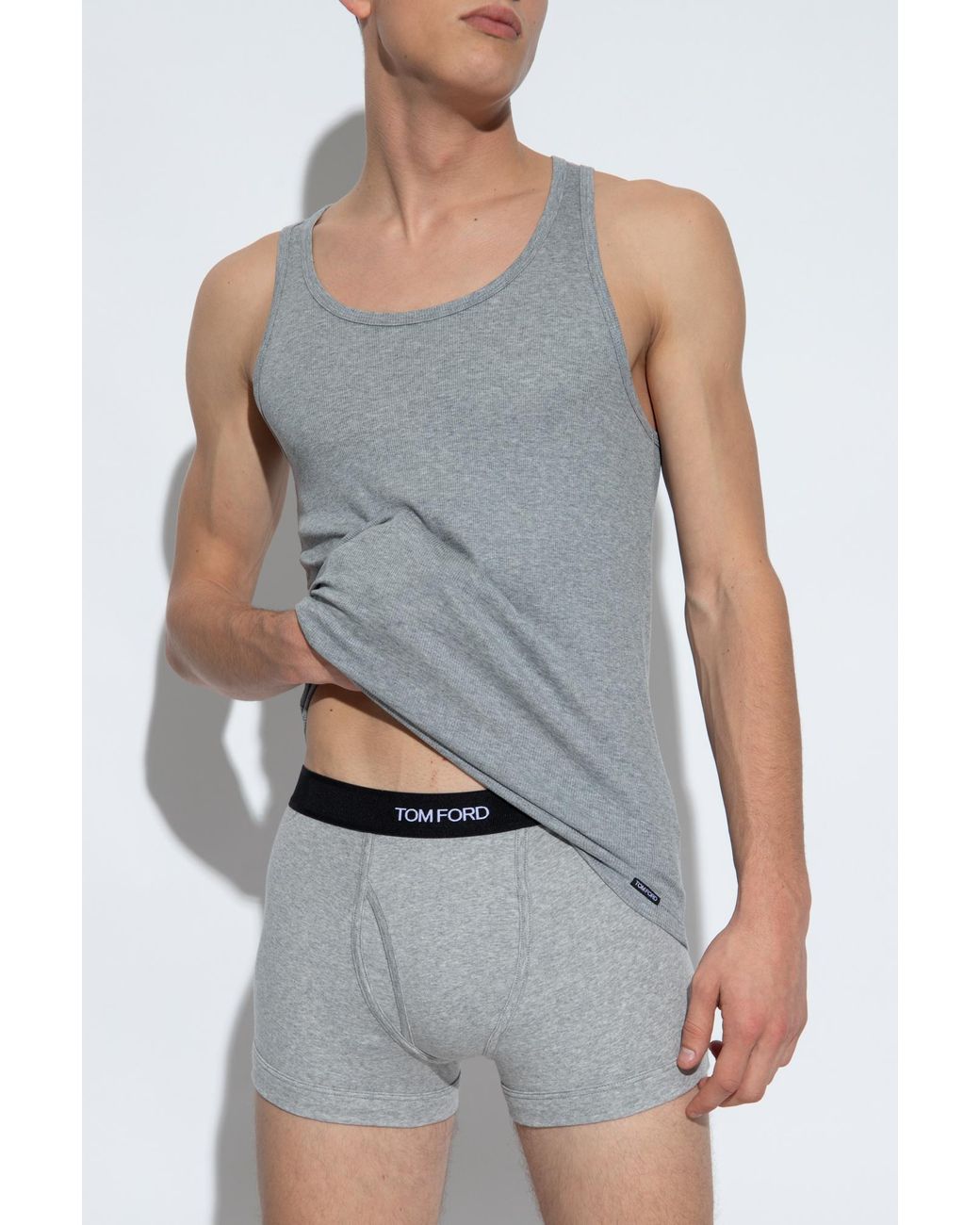 Tom Ford Gray Sleeveless T-Shirt for men