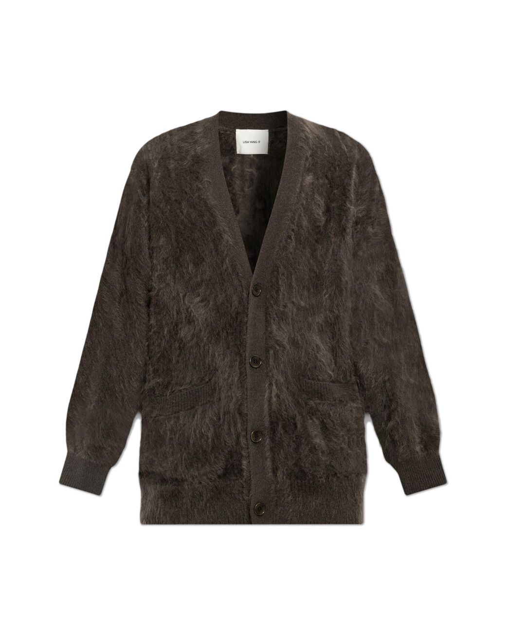 Lisa Yang Gray Cashmere Cardigan 'Devean' for men