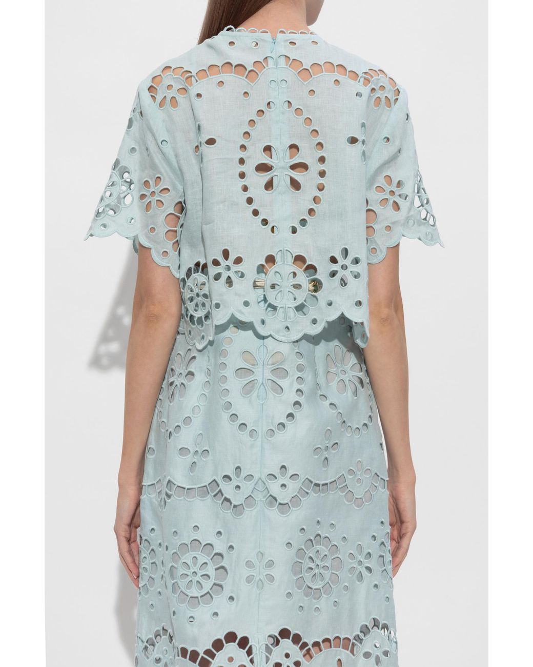 Zimmermann Blue Lace Top