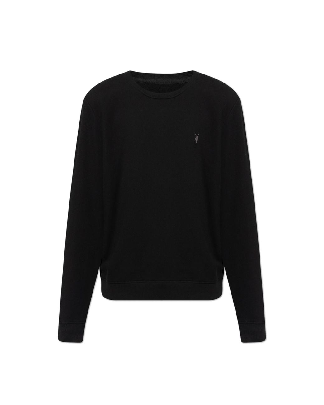 AllSaints Black Skull Motif Crewneck Sweatshirt for men