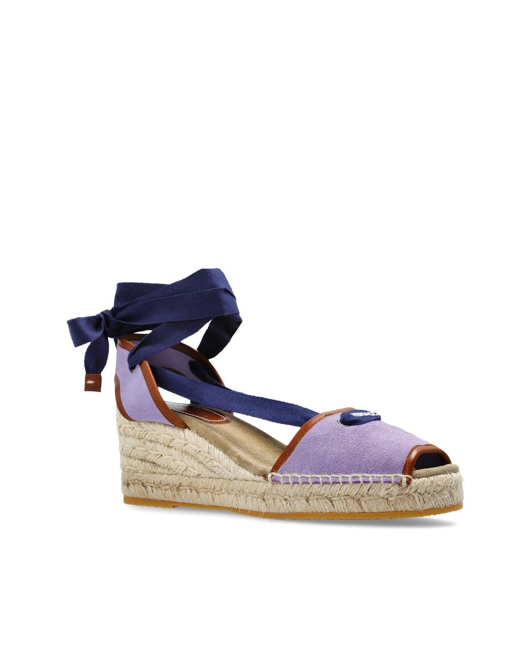Versace Blue Wedge Sandals 'Lola'