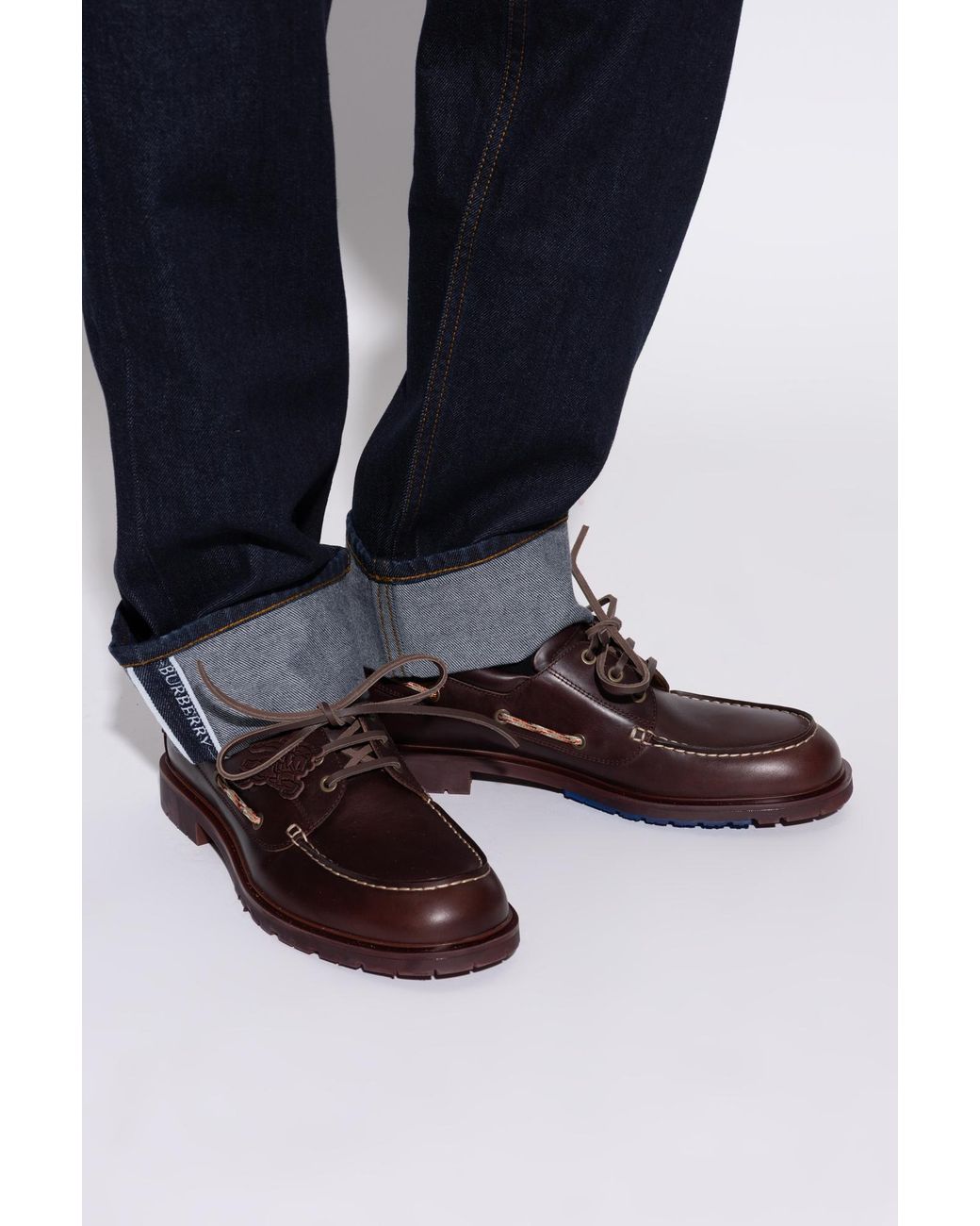 Burberry Brown 'Rogue' Leather Shoes for men