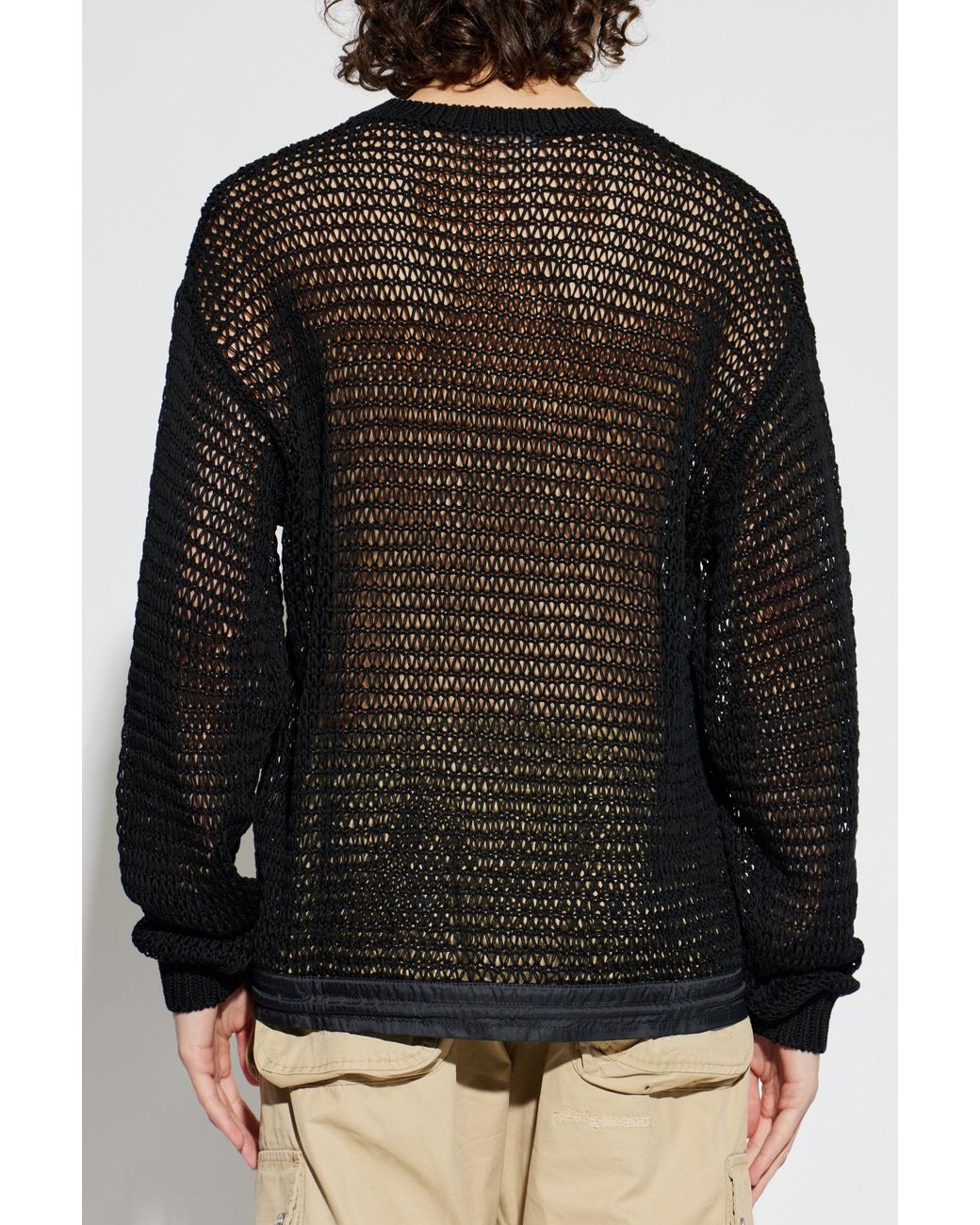 DSquared² Black Transparent Sweater for men