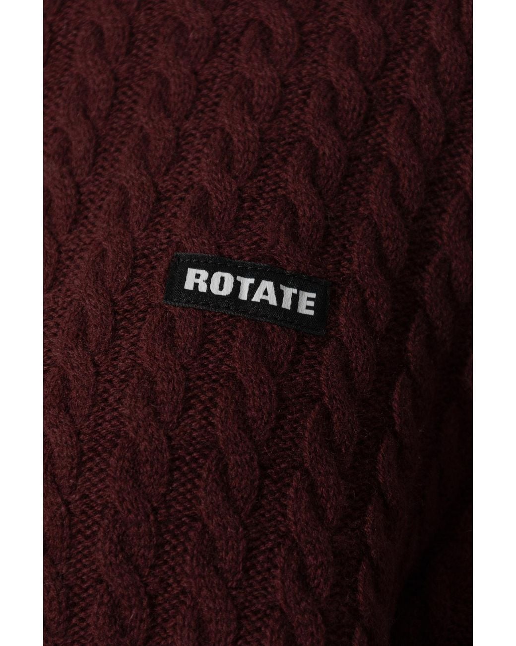 ROTATE BIRGER CHRISTENSEN Red Wool Sweater With Logo Patch