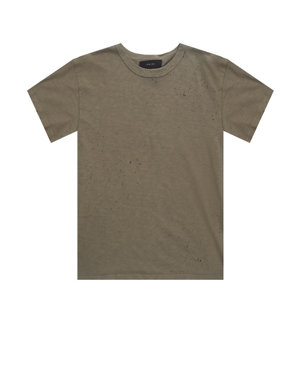 Amiri Cotton Distressed T-shirt in Green for Men - Lyst