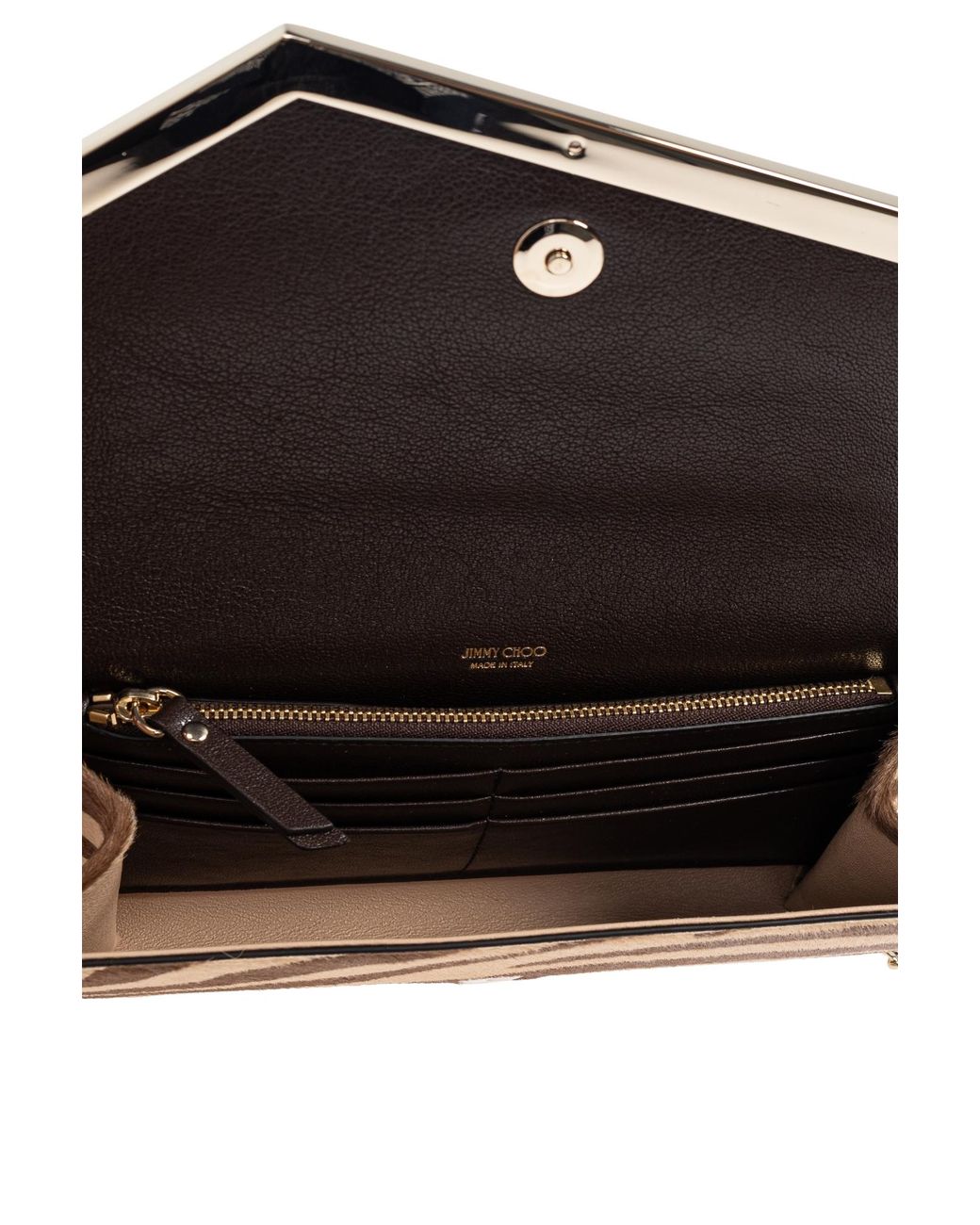 Jimmy Choo Clutch 'Emmie' in Brown | Lyst