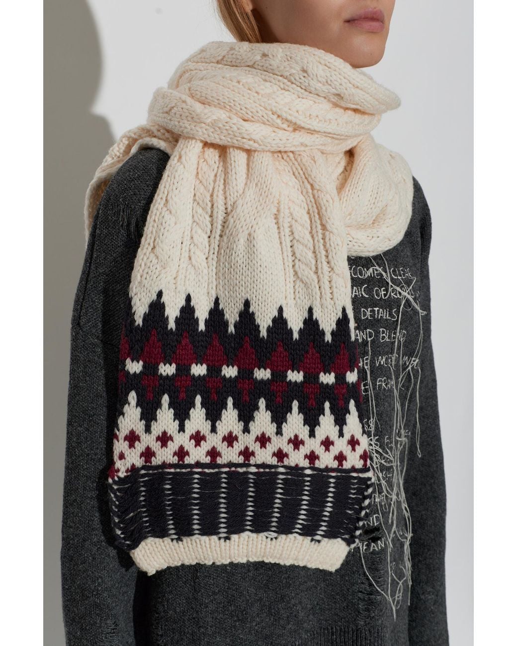 Akep Black Wool Scarf