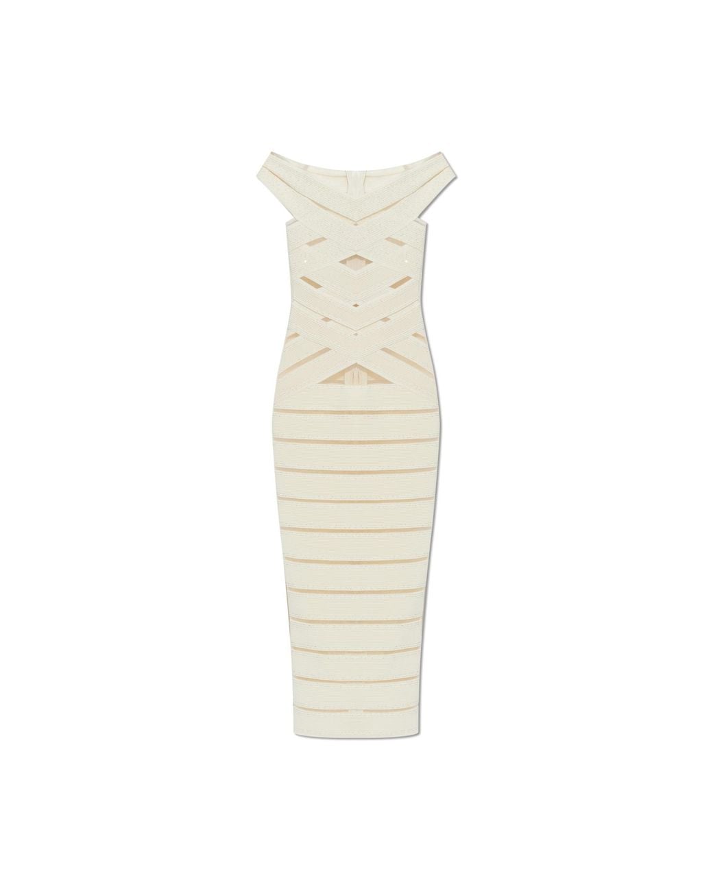 Balmain White Dress With Shimmering Sequins
