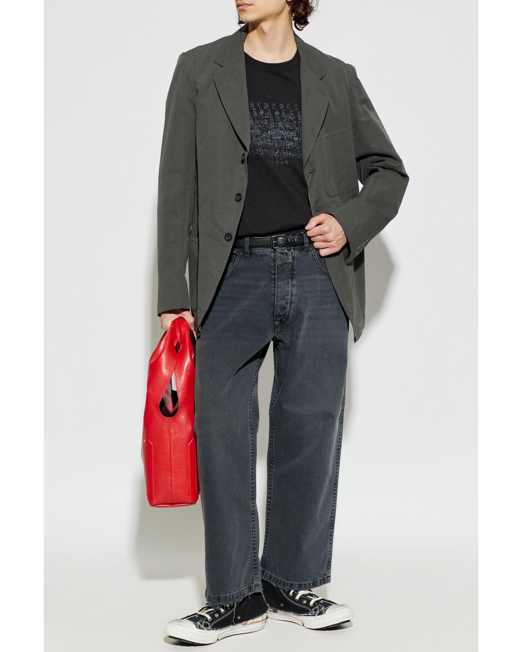 Maison Margiela Gray Single-Vent Blazer for men