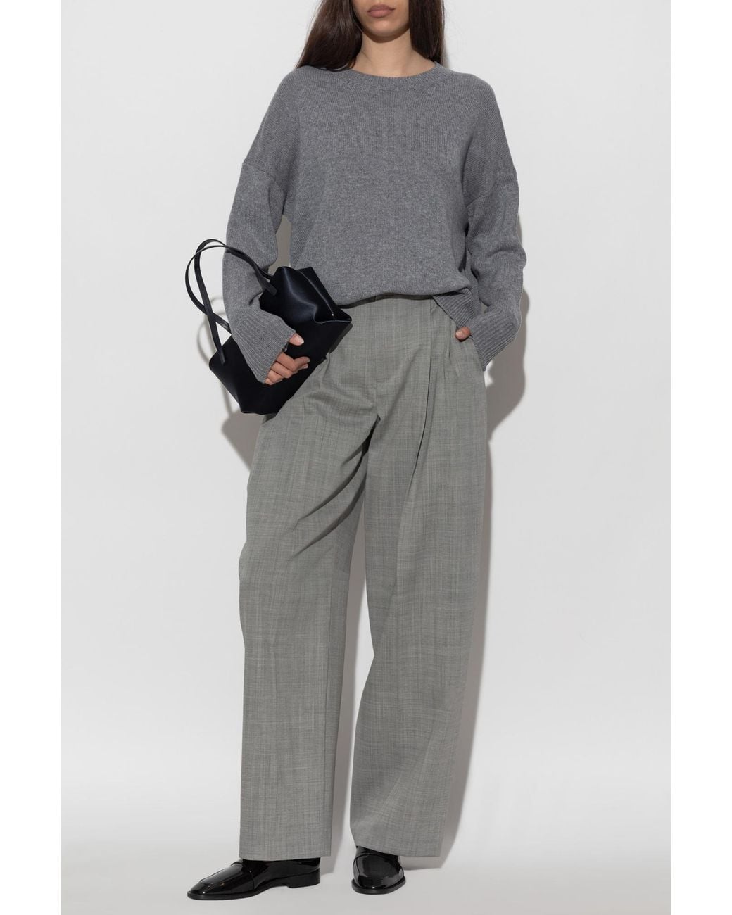 Jil Sander Gray Loose-Fit Cashmere Sweater