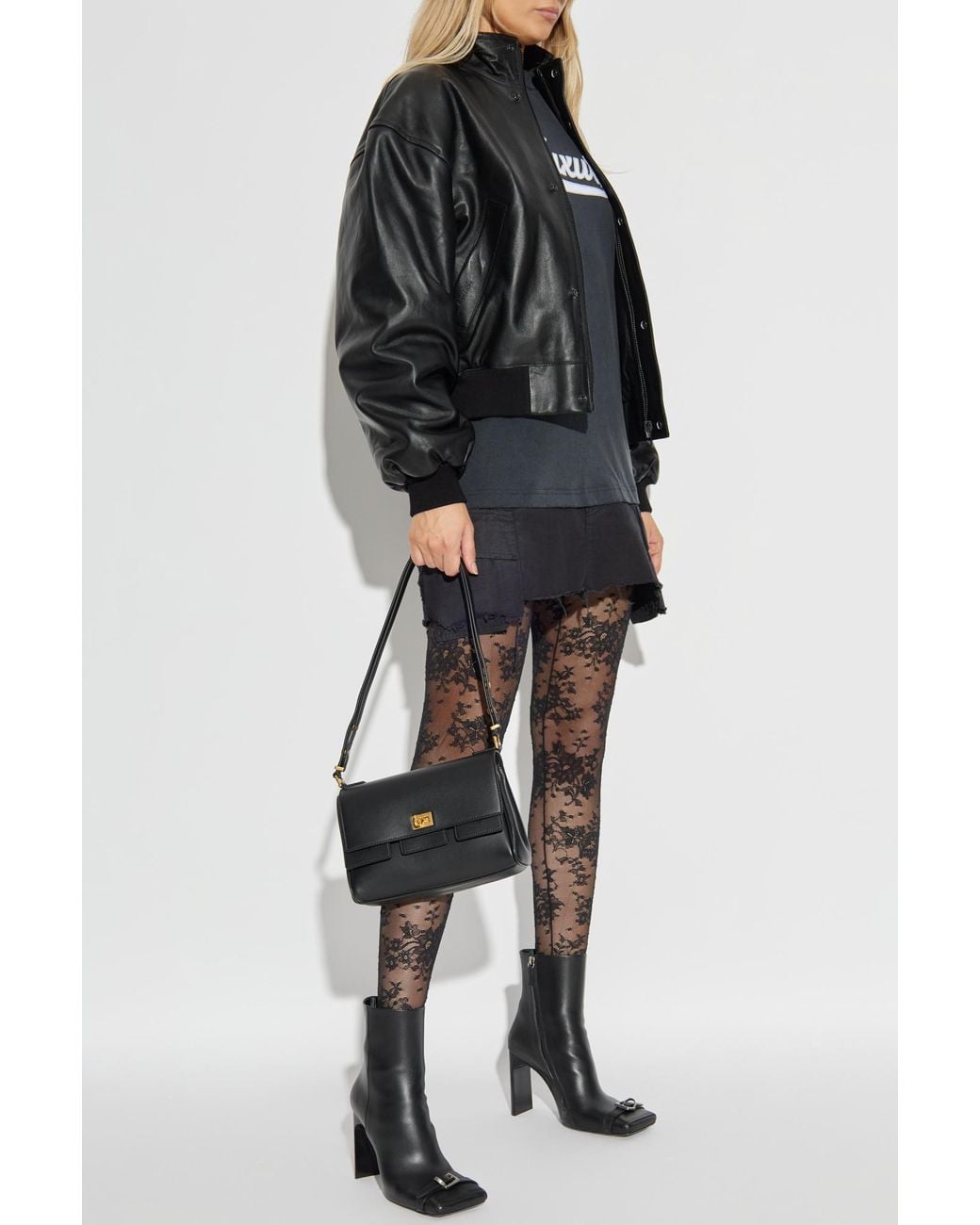 Balenciaga Black Lace Tights