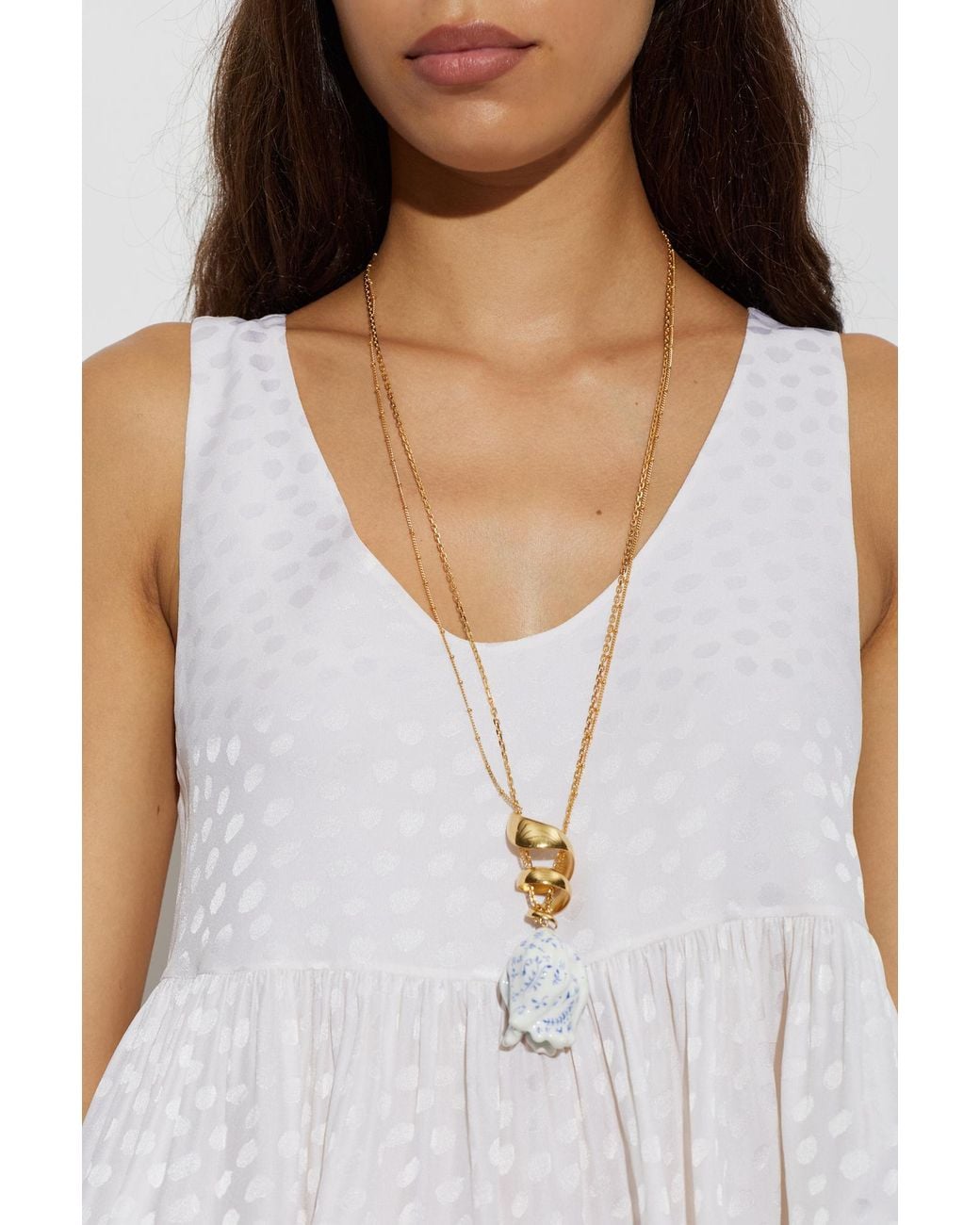 Chloé White "Bloomcraft" Necklace