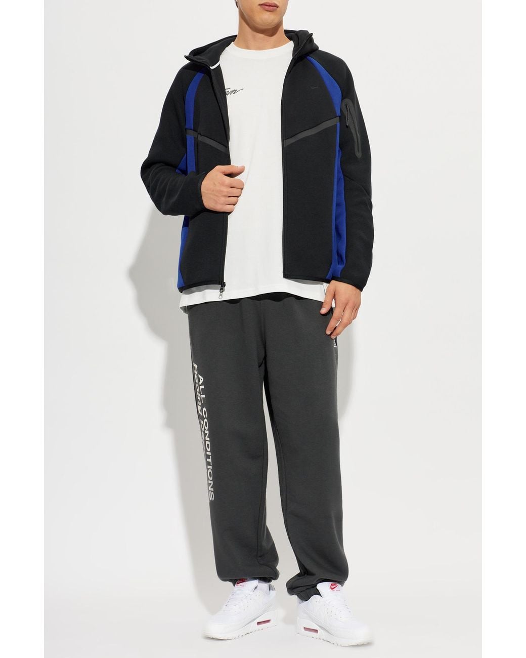 Nike Black Sweatpants With Ribbed Cuffs for men