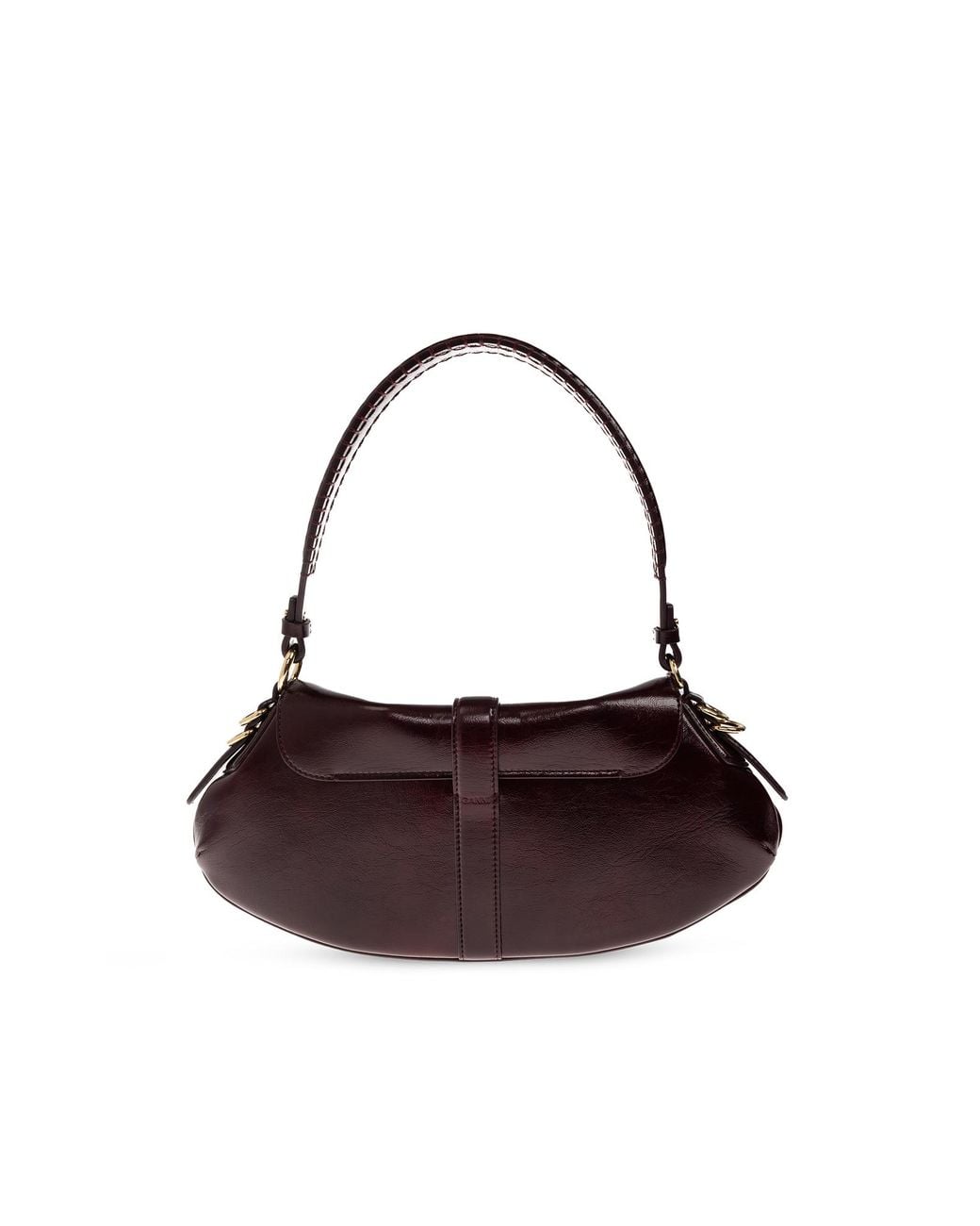 Ganni White Eco-Leather Shoulder Bag By