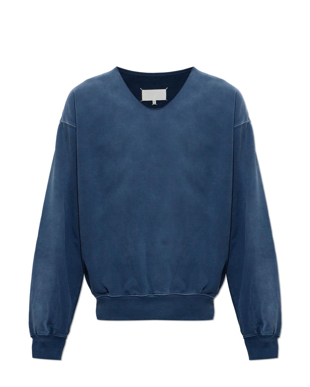 Maison Margiela Blue Raw-Edge Sweatshirt for men