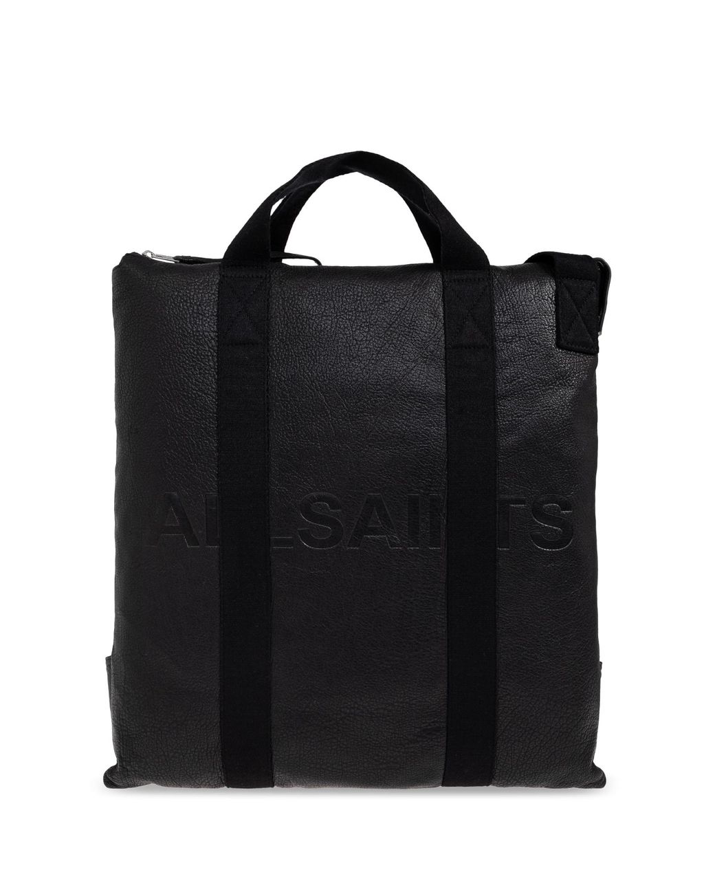 AllSaints Black Leather Backpack 'Kei' for men