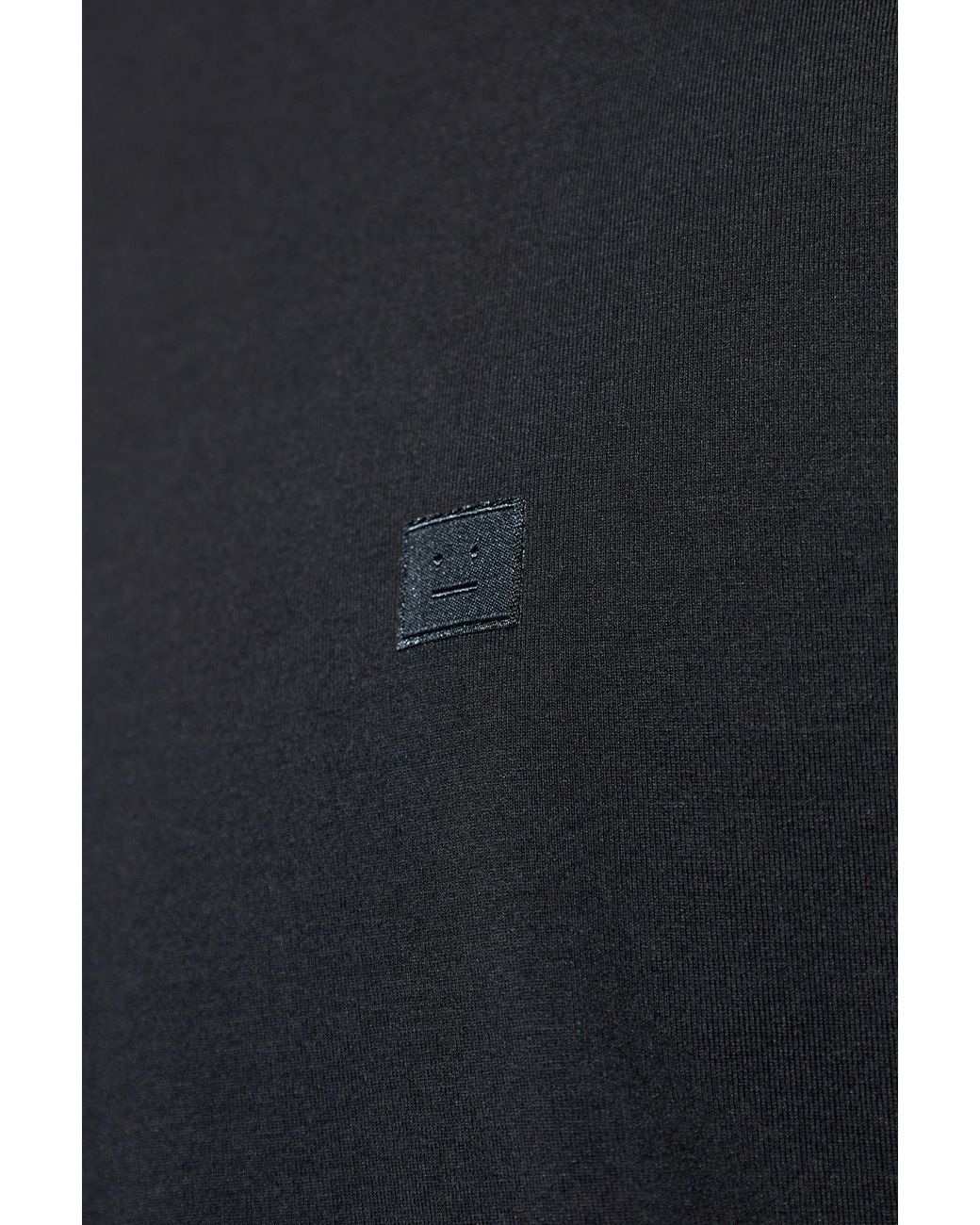 Acne Black T-Shirt With Logo for men