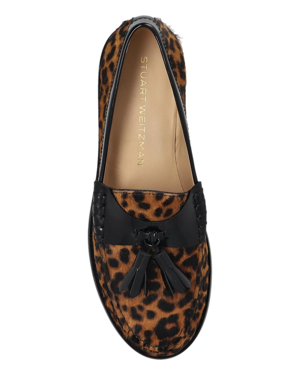 Stuart Weitzman White "Lottie" Loafers