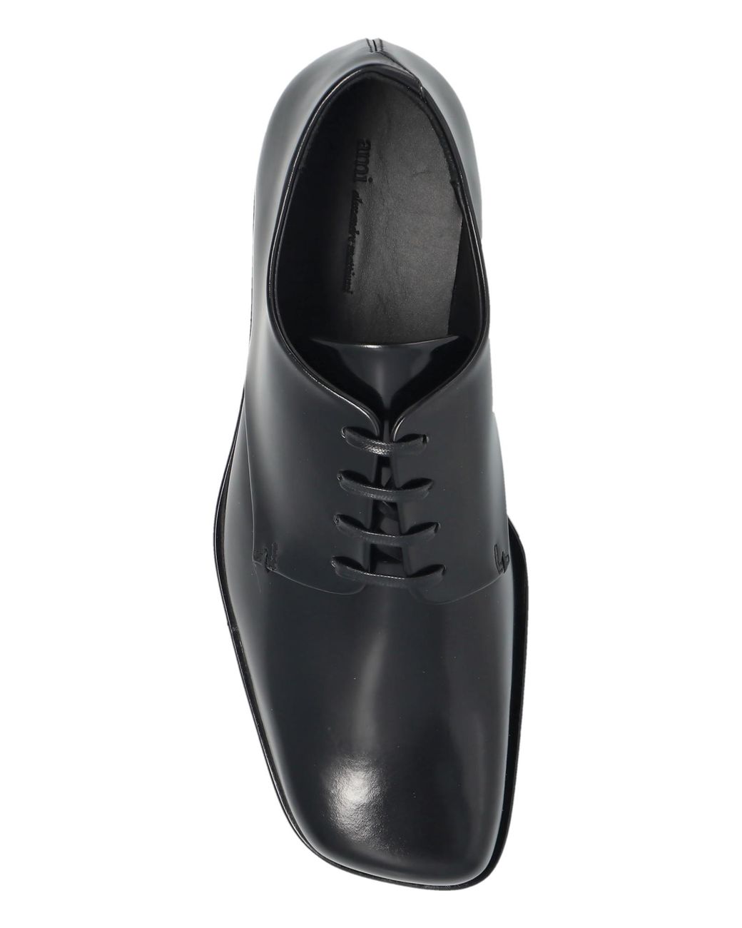 AMI Black Leather Shoes for men
