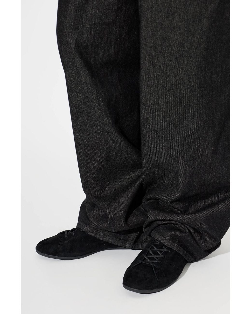 Y-3 Black Suede Sports Shoes "Stan Smith Lo Pro" for men
