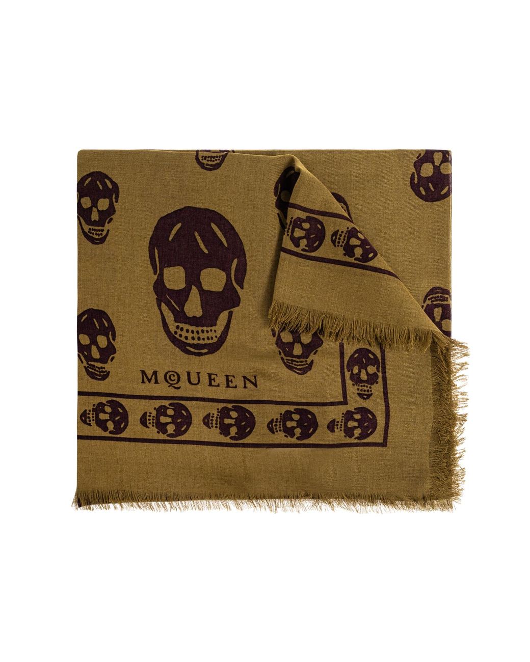 McQueen Metallic Scarf With A Distinctive Skull Motif for men