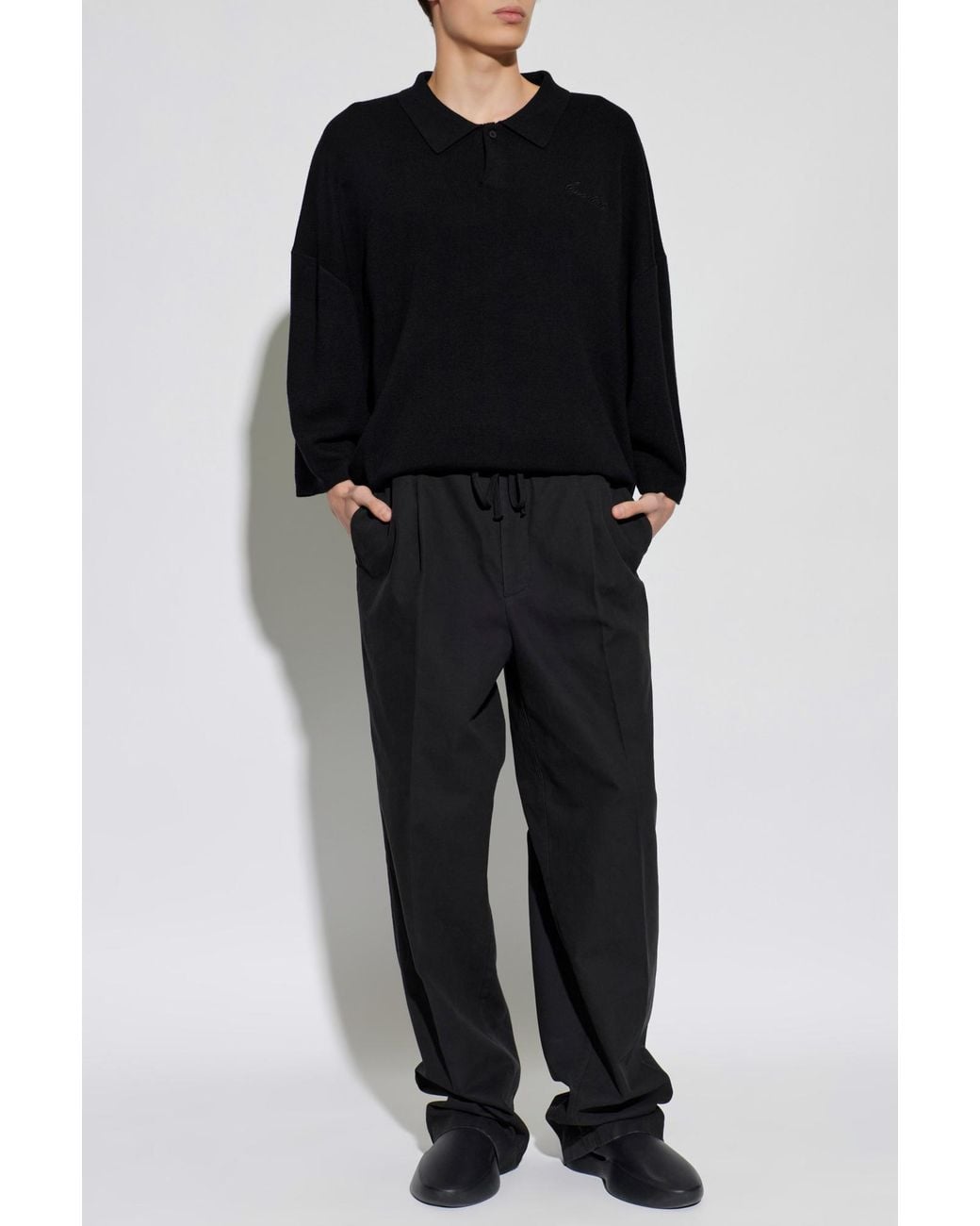 Fear Of God Blue Oversized Wool Polo for men