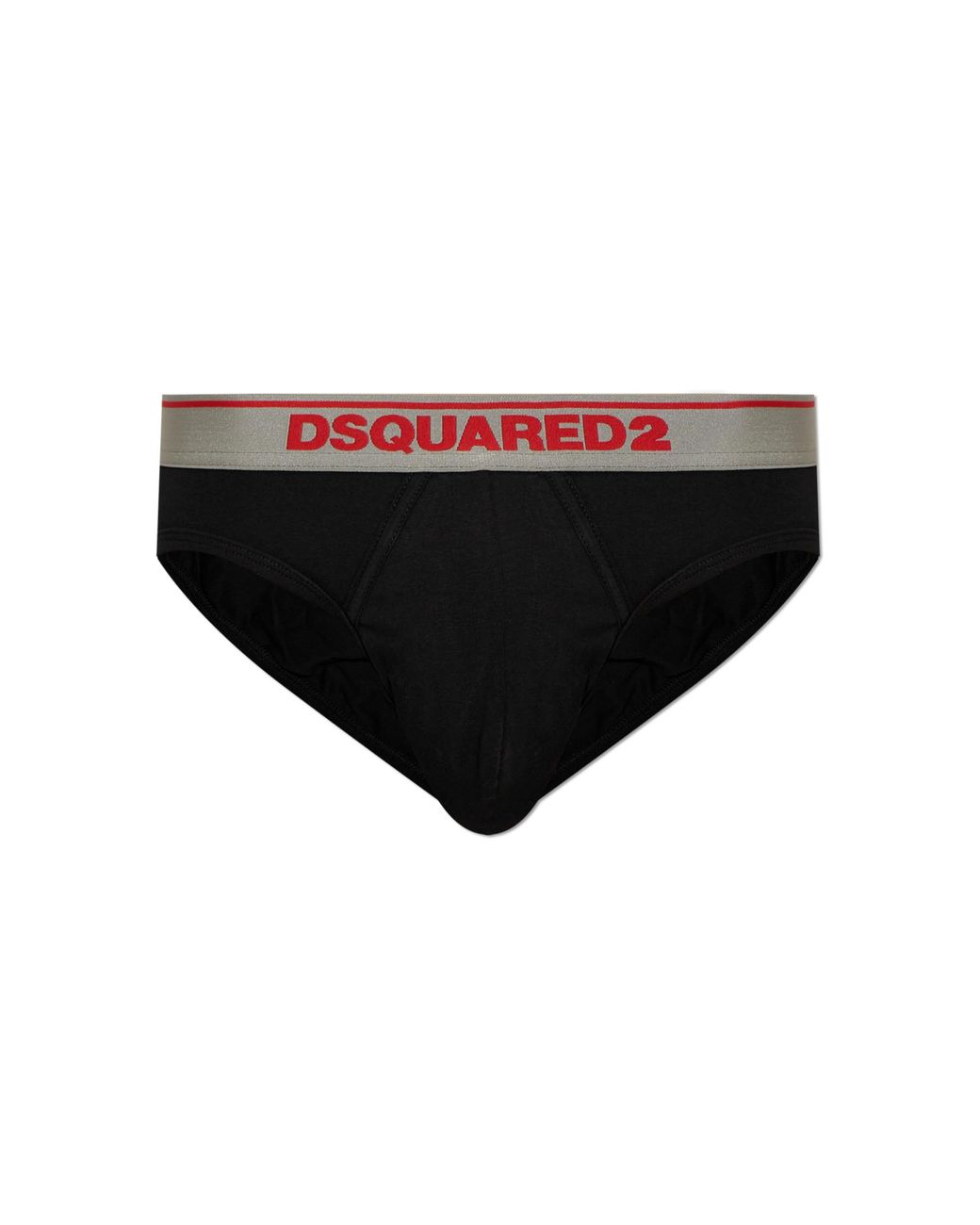 DSquared² Black Logo Briefs for men