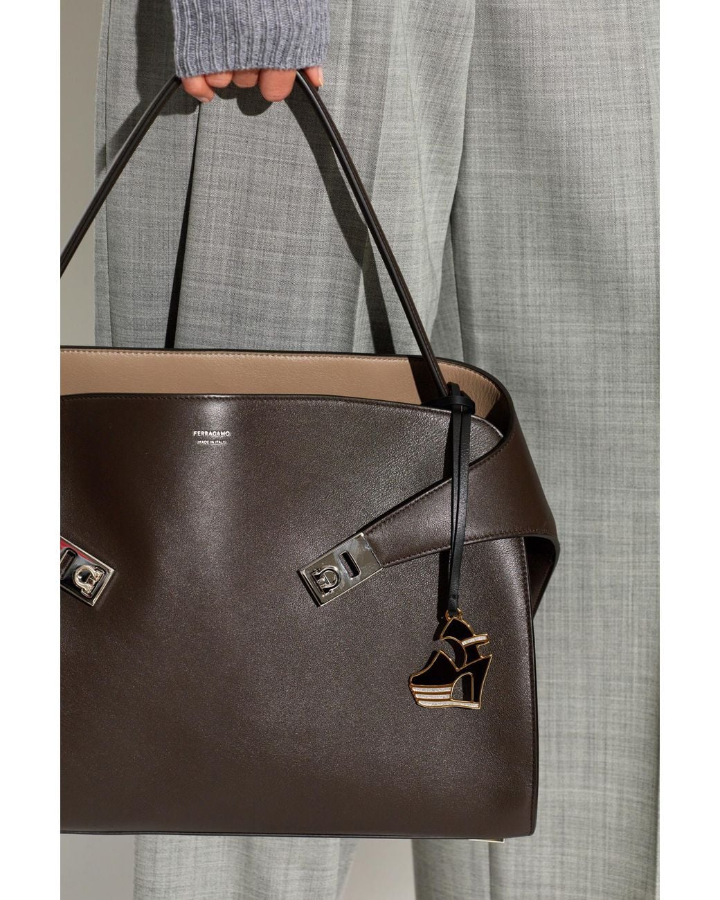 Ferragamo Black Bag Charm