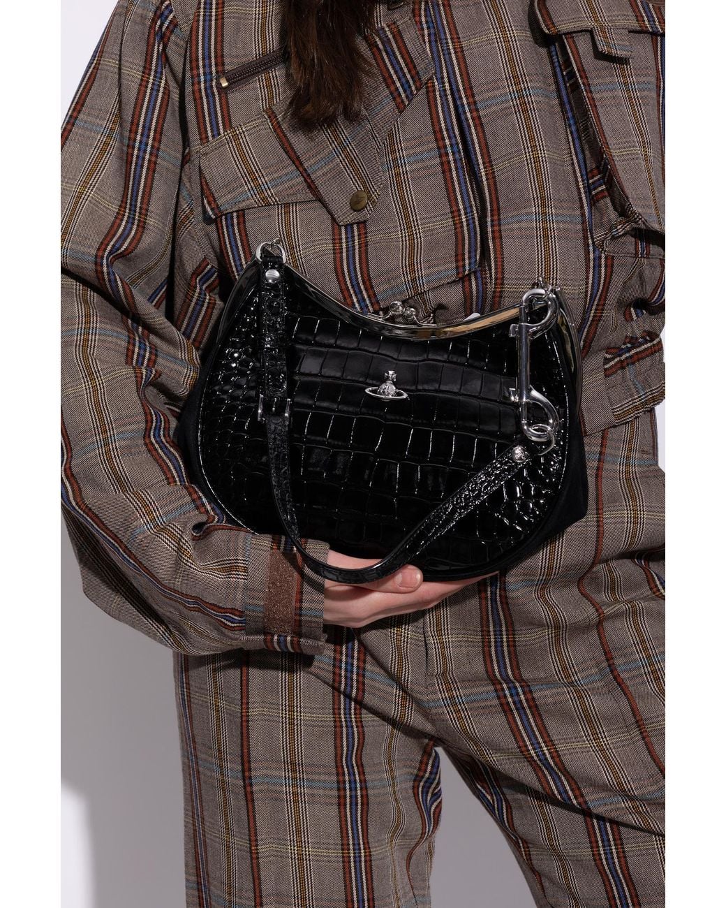 Vivienne Westwood Black 'Charm Frame' Bag