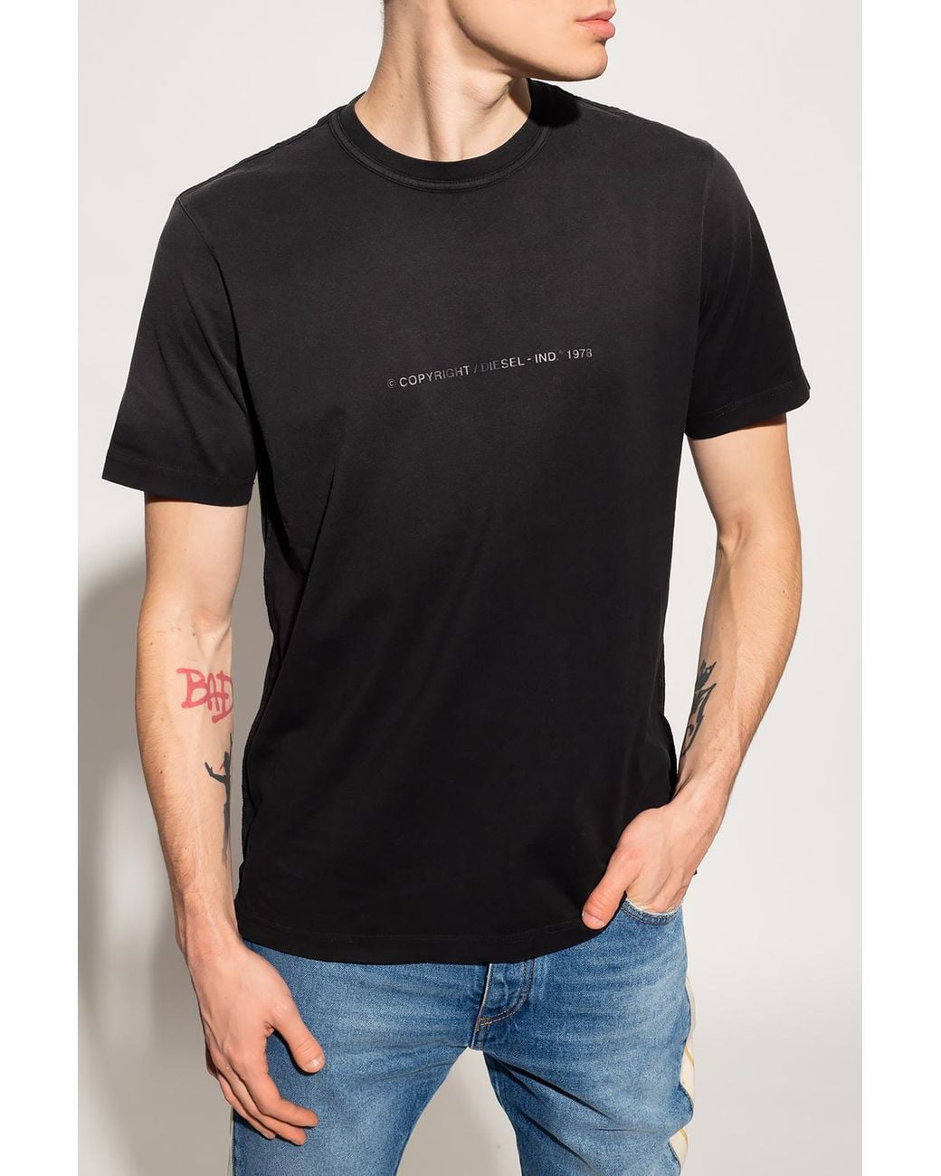 DIESEL Logo T-Shirt in Red for Men | Lyst