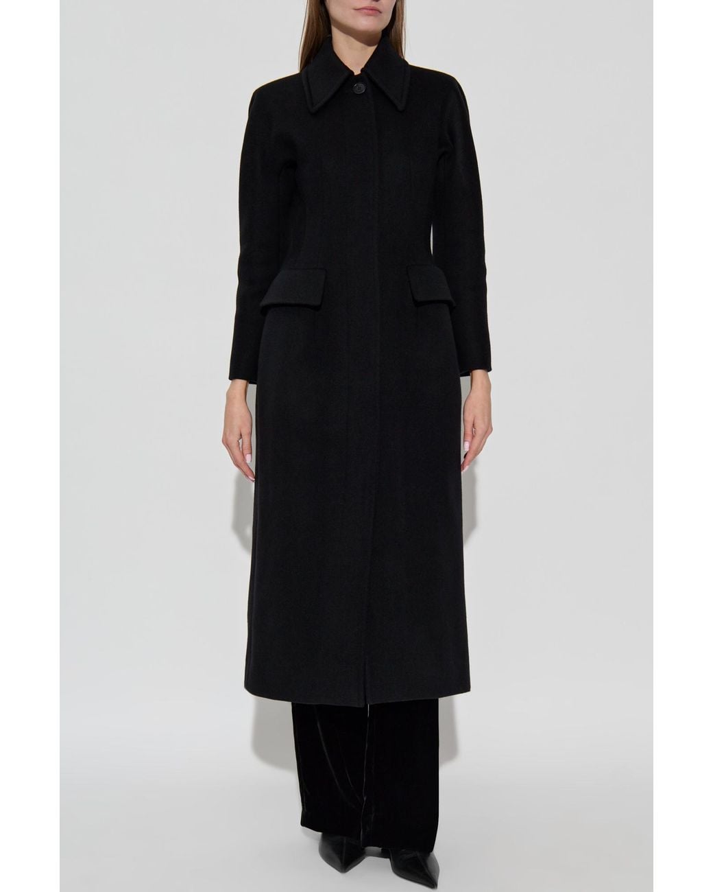 McQueen Black Coat With A Single Vent