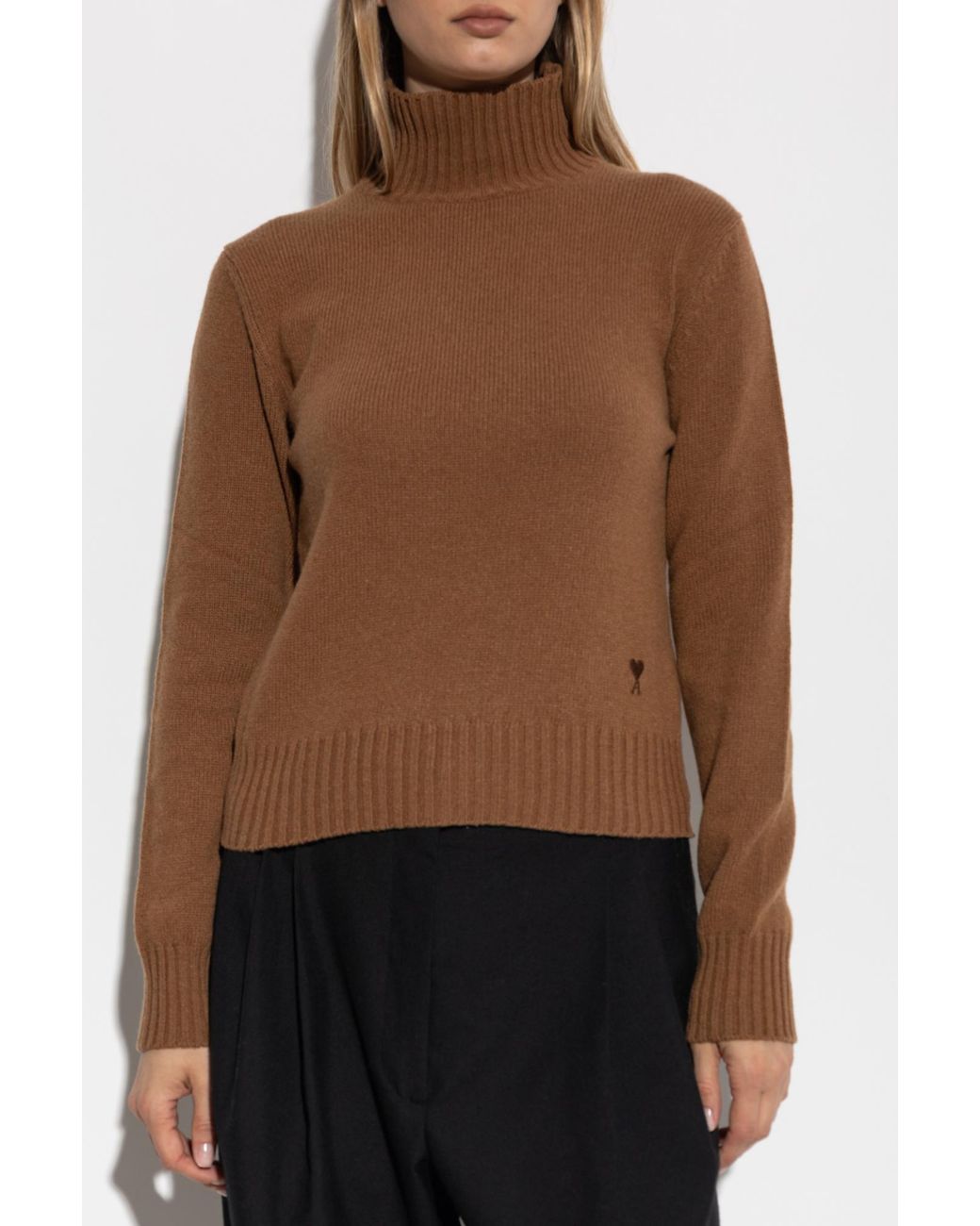 AMI Brown Wool Turtleneck
