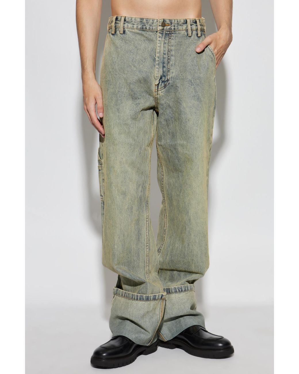 Entire studios Green 'Straight' Jeans