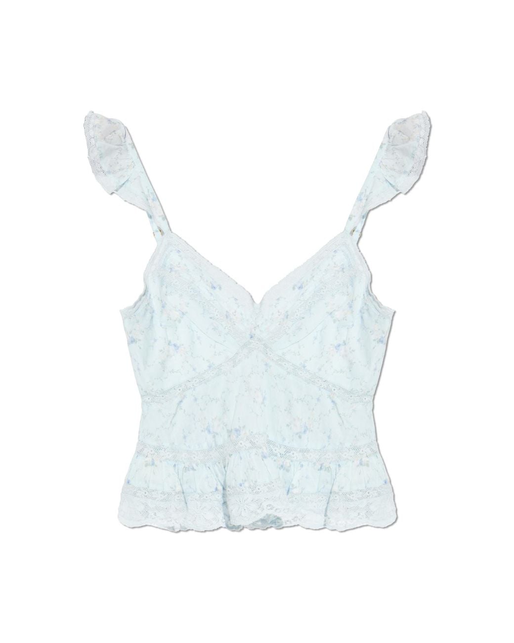 LoveShackFancy Blue Top 'Lainie'
