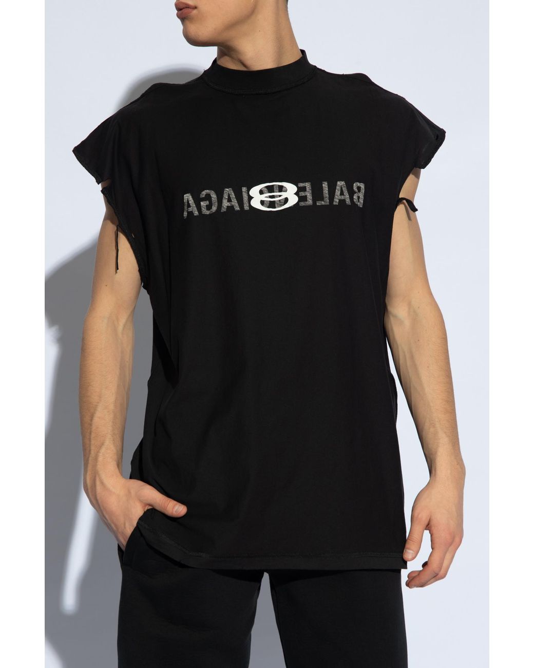 Tシャツ・カットソー BALENCIAGA LOGO TANK TOP Balenciaga Tank Top With Logo, in Black for Men | Lyst UK
