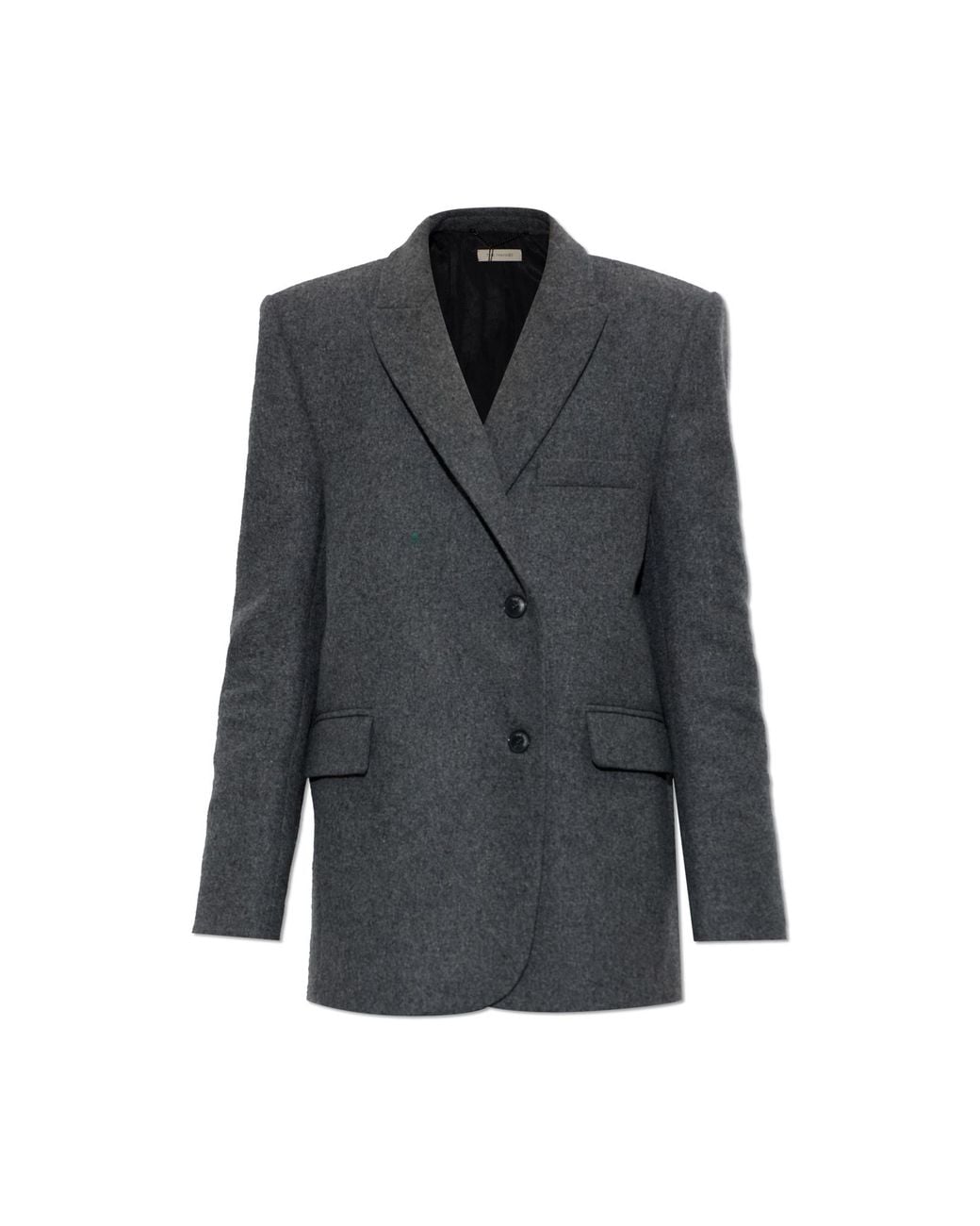 The Mannei Black Wool Blazer With A Single Vent