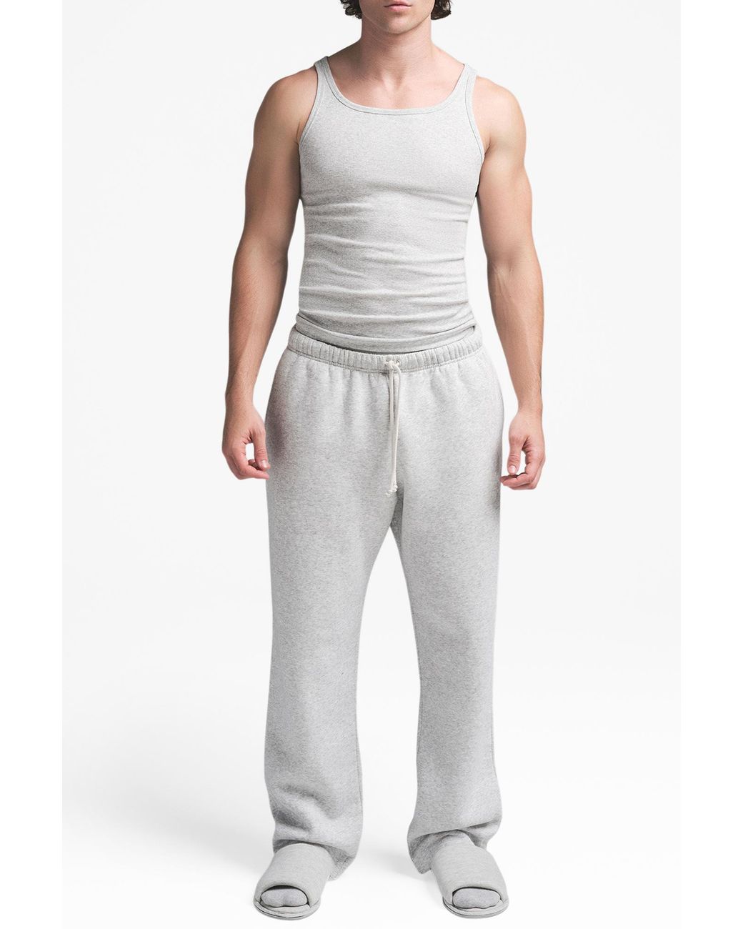 Skims Gray Three-Pack Of Tops for men