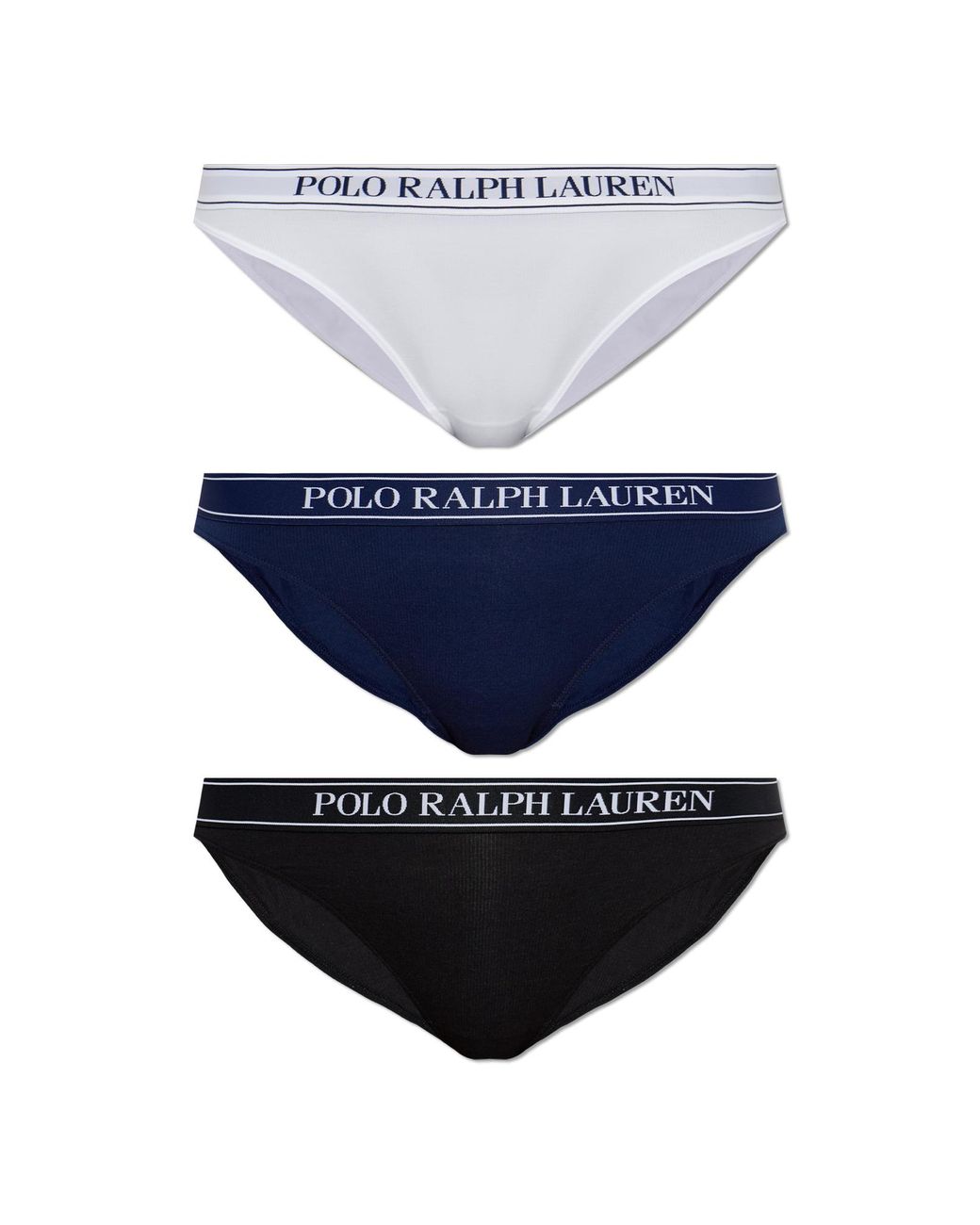 Polo Ralph Lauren Blue Cotton Briefs With Logo