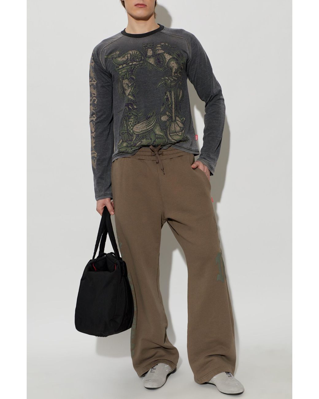 DIESEL Brown 'P-Gro' Sweatpants for men