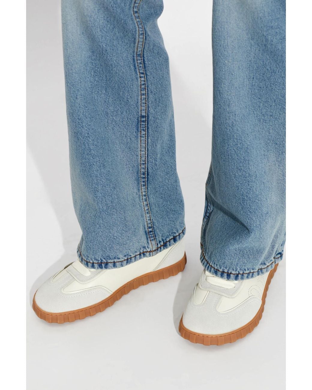 AMI White Sports Shoes With Logo
