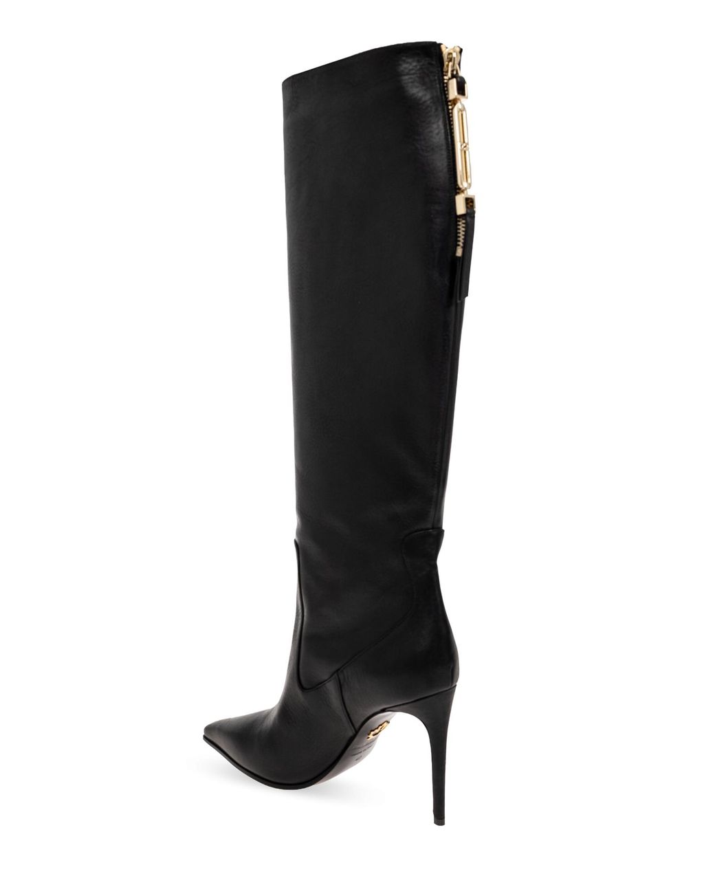DSquared² Black Leather Heeled Boots
