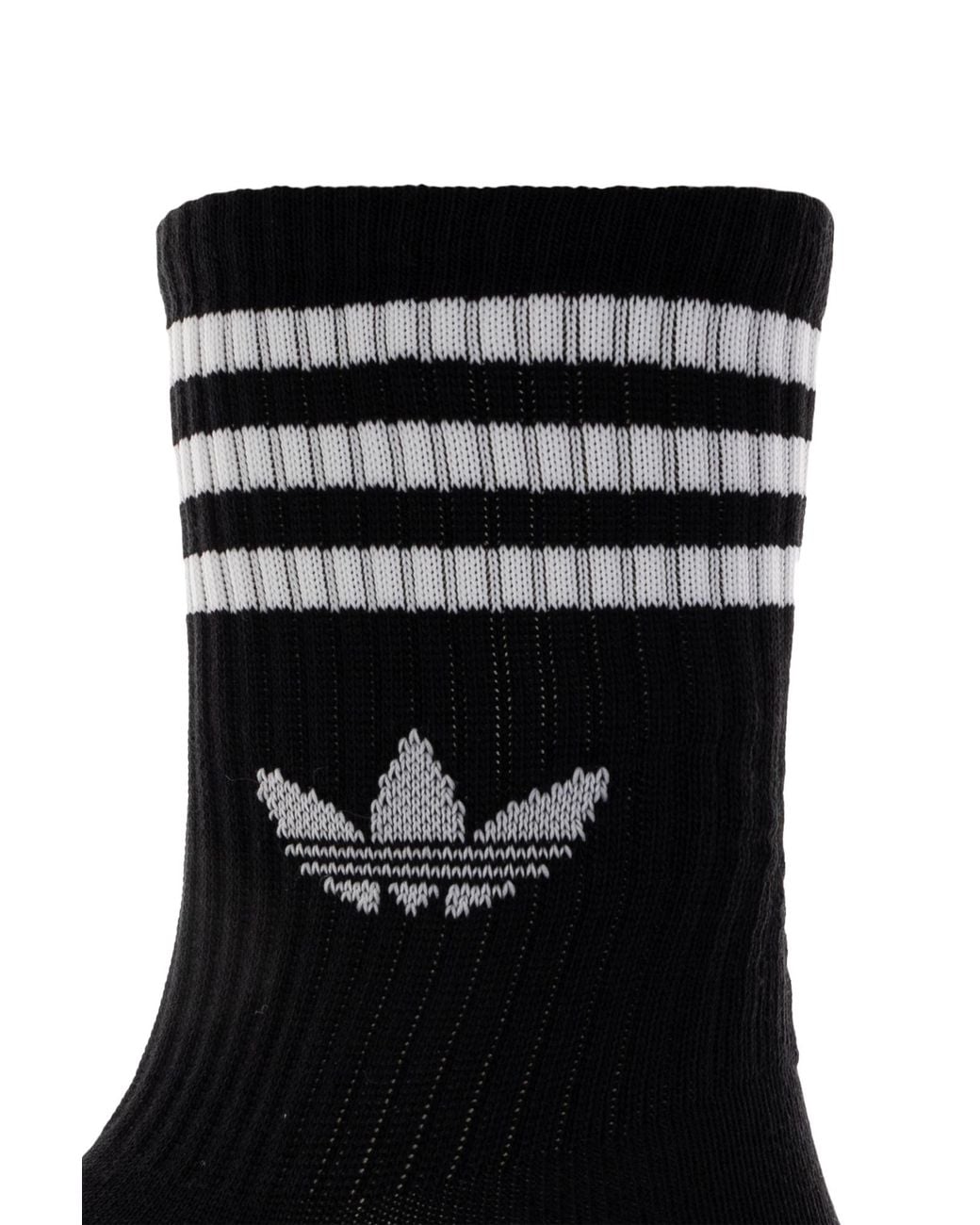 Adidas Originals Black Six-Pack Of Logo Socks for men
