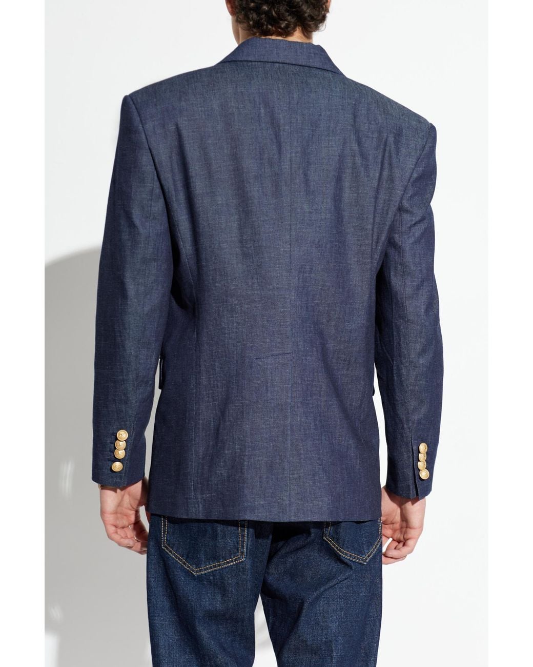 DSquared² Blue Double-Breasted Blazer for men