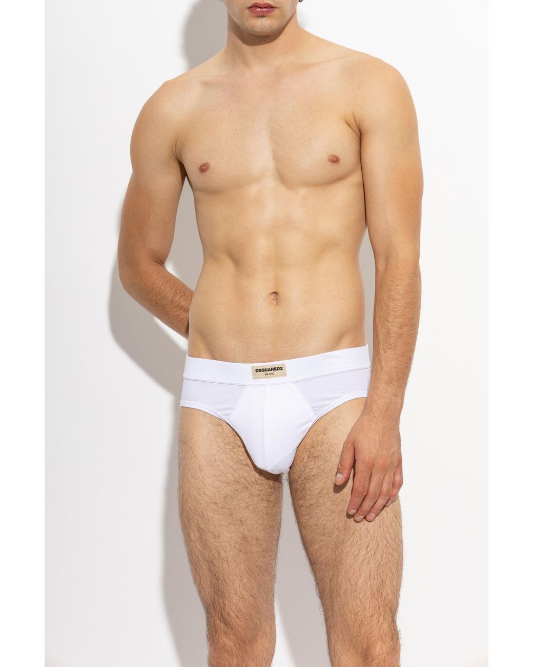 DSquared² White Briefs With Logo for men