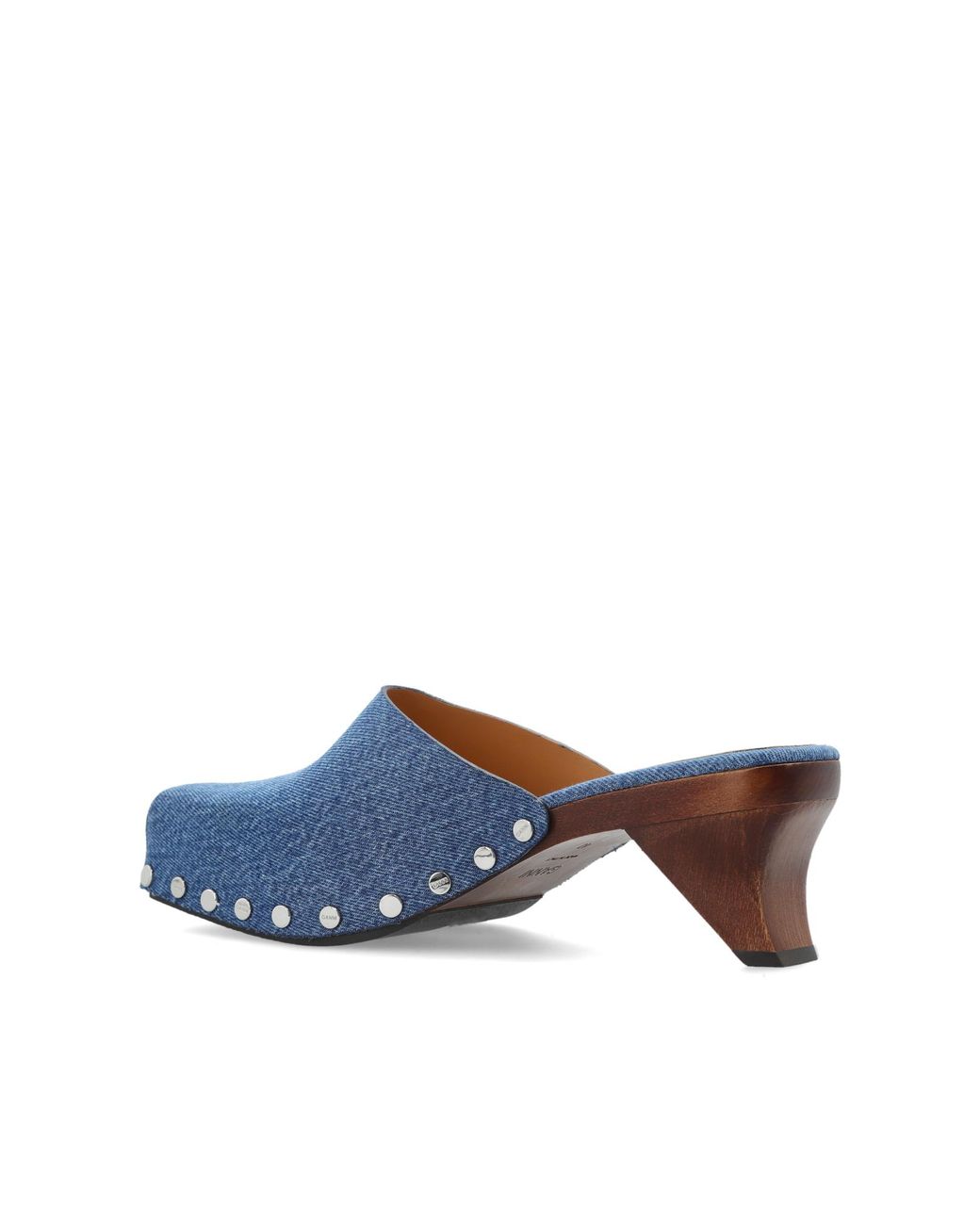 Ganni Blue Heeled Mules