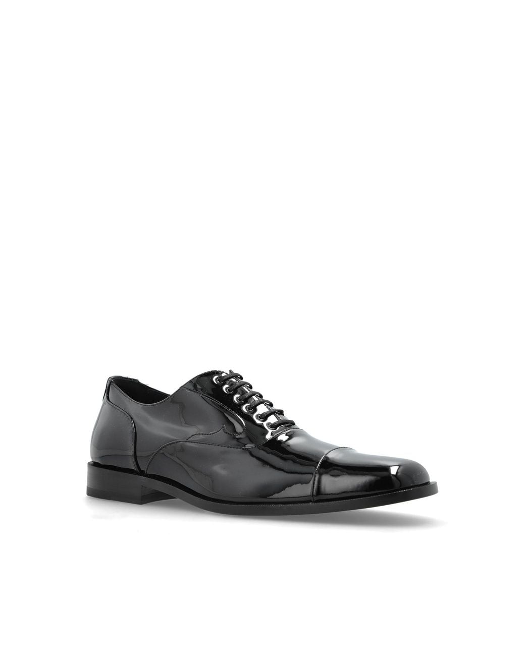 Versace Black Patent Leather Shoes for men
