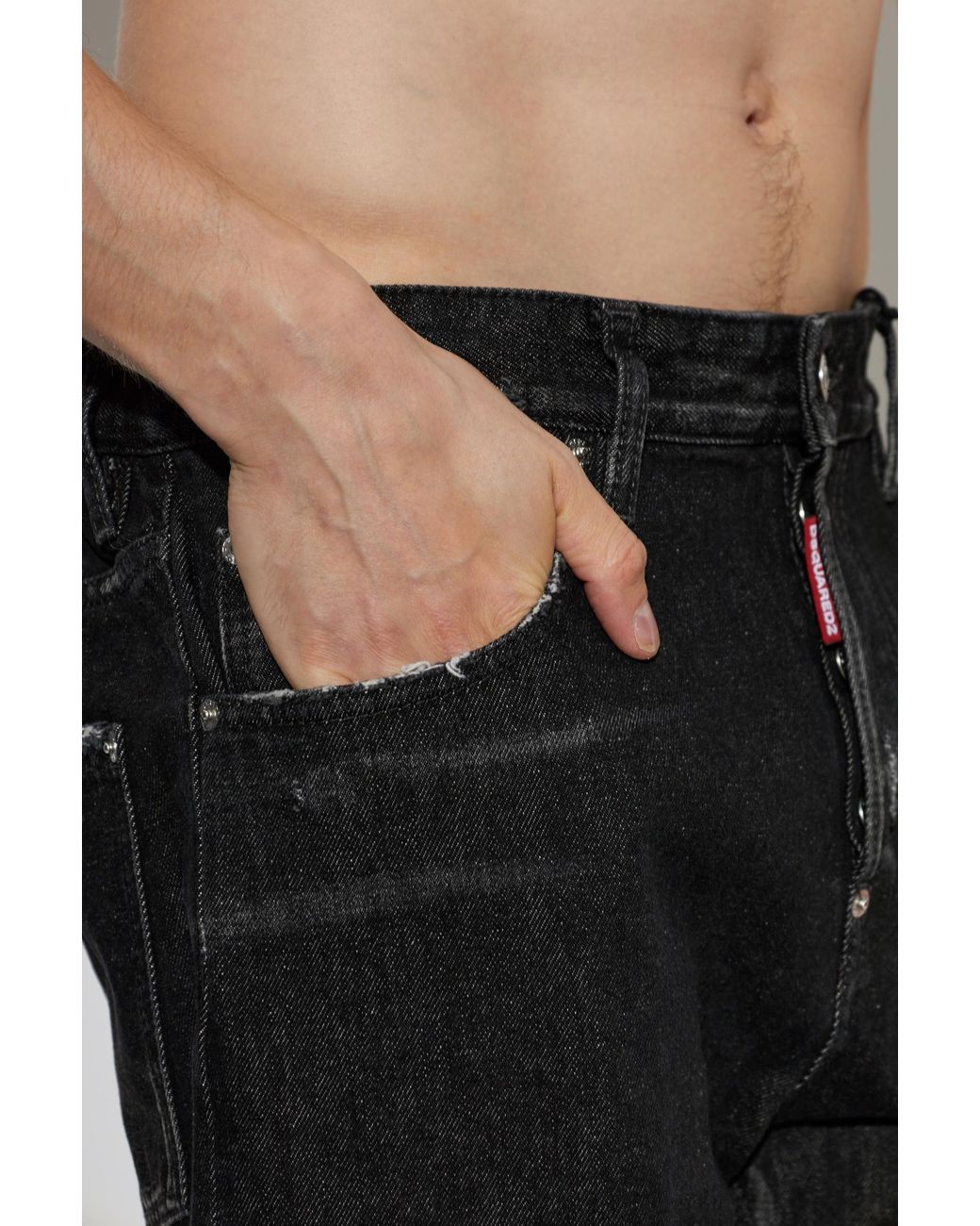 DSquared² Black Jeans '642' for men