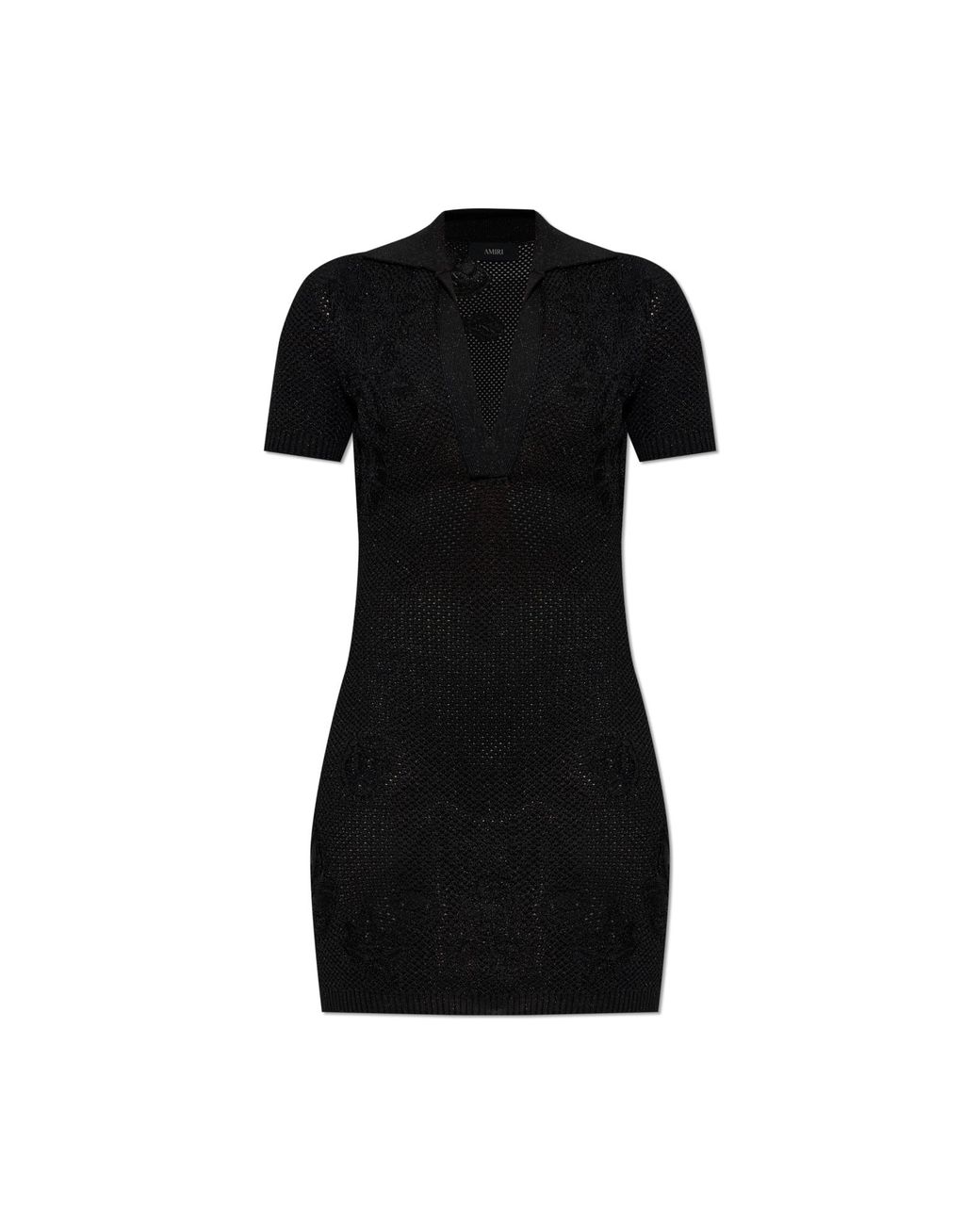 Amiri Black Dress With Lurex Thread